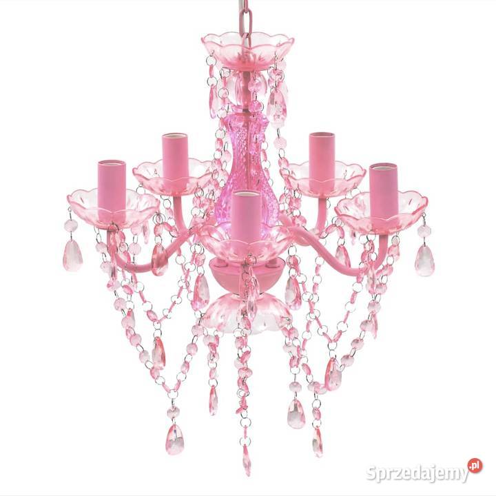 Żyrandol 5 żarówek RóżowySKU240310 Warszawa