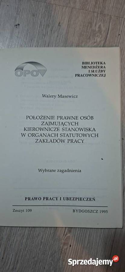 Unikat Maszewicz 1995 Prawo pracy 1 wydanie OPO Ostrów Wielkopolski