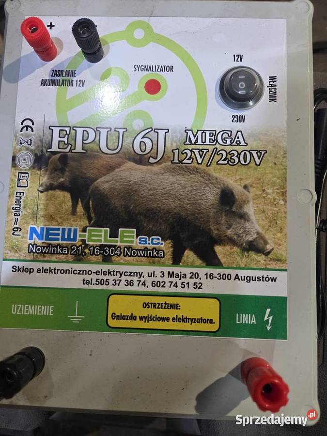 PASTUCH EPU6J MEGA 12V230V na dziki sarny bydło Gośniewice