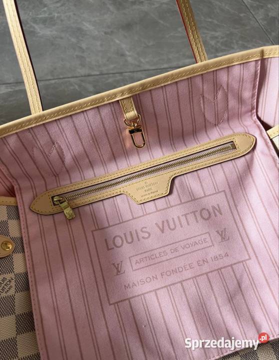 Torebka shopper Louis Vuitton Neverfull MM biała Rzeszów