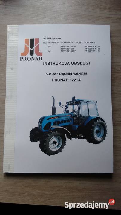 Pronar 1221A instrukcja obsługi podkarpackie