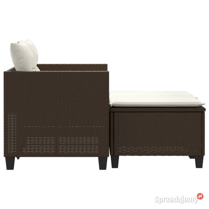 2osobowa sofa ogrodowa z podnóżkami brązowa Warszawa sprzedam