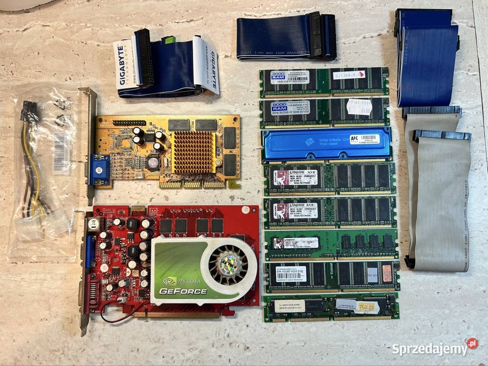 Retro zestaw PC GeForce 7300 GT MX200 AGP RAM