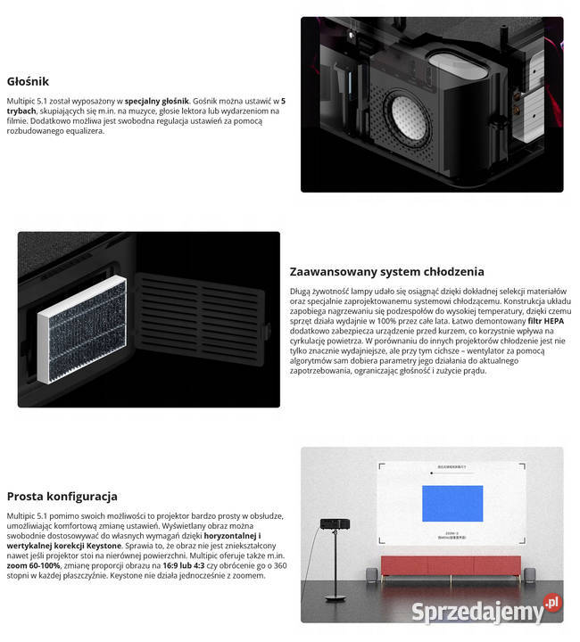 RZUTNIK projektor OVERMAX MULTIPIC 51 LED FULL