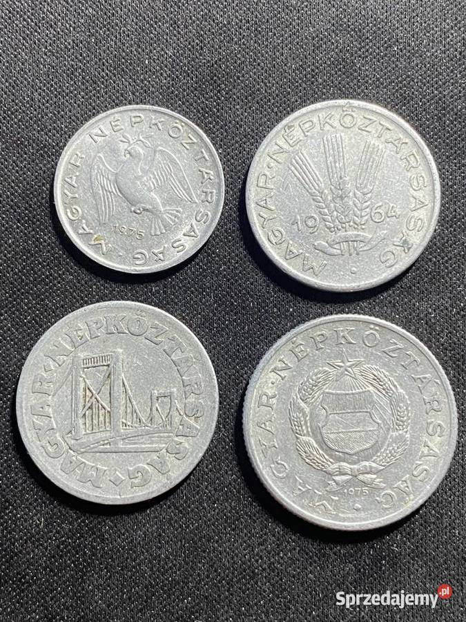Zestaw 4 monet Węgry 10 20 50 Filler 1 Forint Numizmatyka Marki