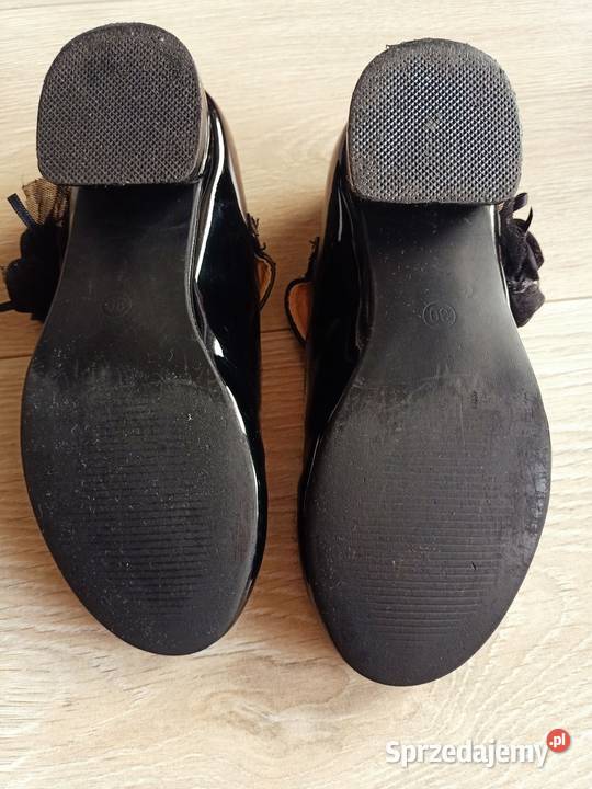 Buty baleriny dziewczęce czarne lakierki 30 Płock sprzedam