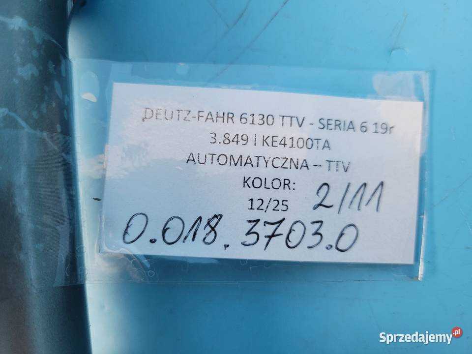 DEUTZFAHR 6130 TTV PÓŁOŚ 001837030 Tylny most Kolno