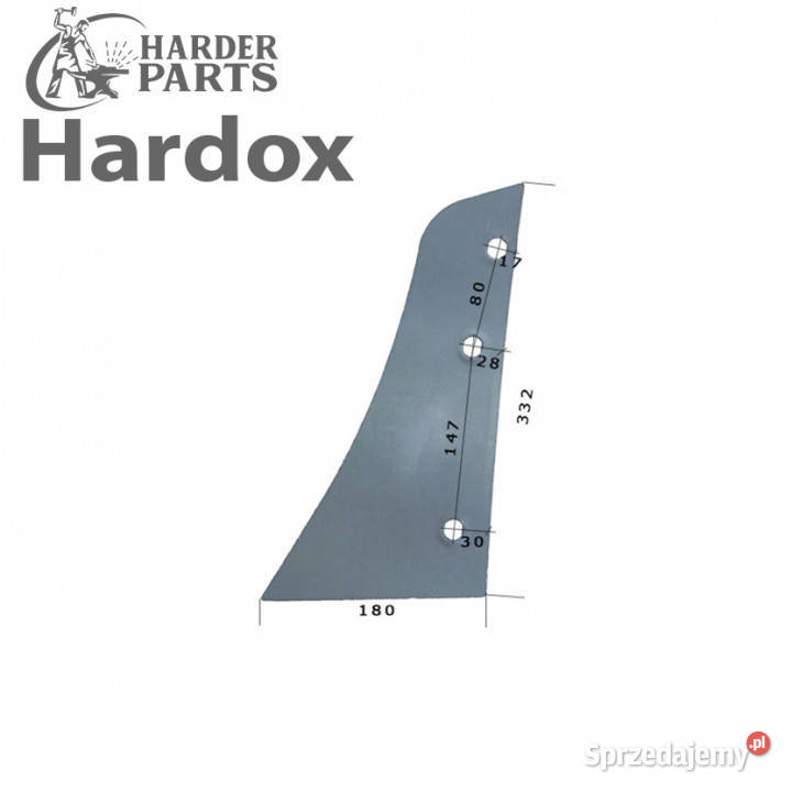 Pierś HARDOX 1711L do pługa UNIA grudziądz TUR Suwałki