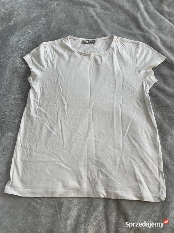 Tshirt koszulkabluzka z krótkim rękawem biała Jasło