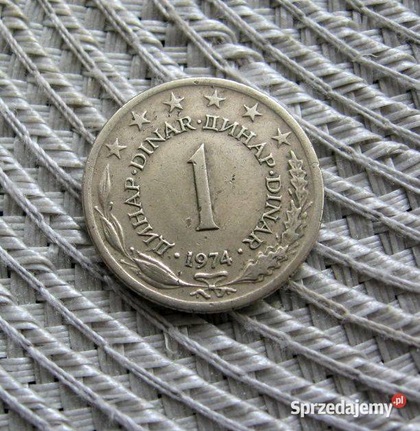 Jugosławia 1 Dinar 1974r wielkopolskie Kalisz