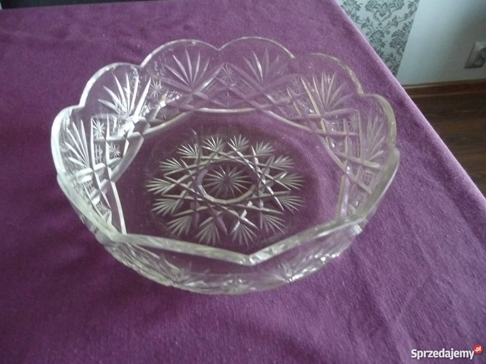 Miska kryształowa średnica 22 wysokość 7 Poznań