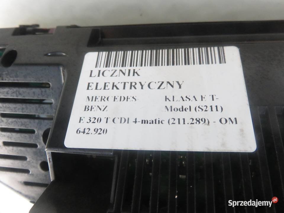 LICZNIK MERCEDES 211 E 320 T CDI 2115402548 sprzedam