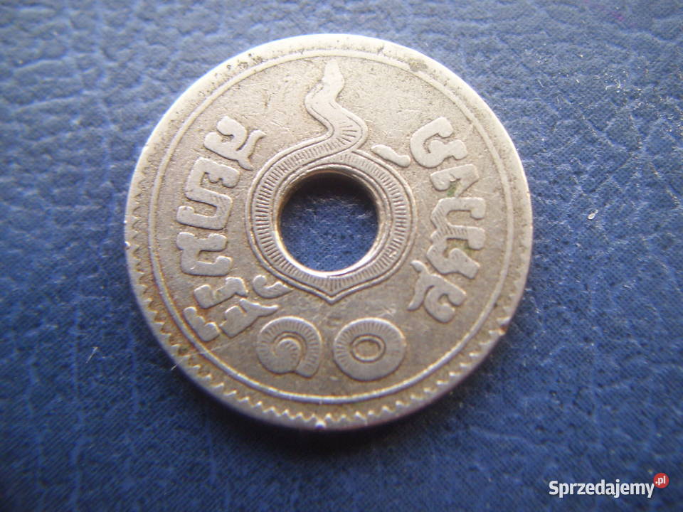 Stare monety 10 satangów 1918 Tajlandia Lesko