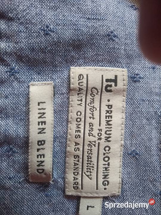 Koszula męska TU L len bawelna pomorskie Miłobądz