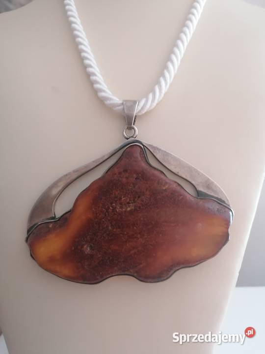 Wisior bursztyn bałtycki srebrne Białystok