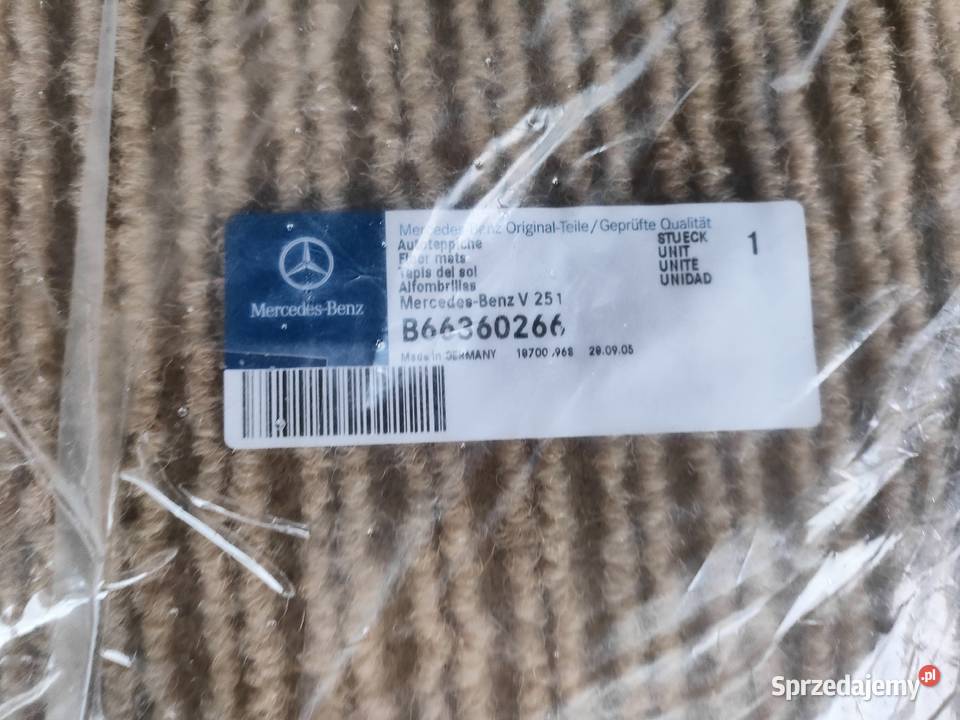 Oryginalne dywaniki rypsowe Mercedes W251 długa Dywaniki Bolewice