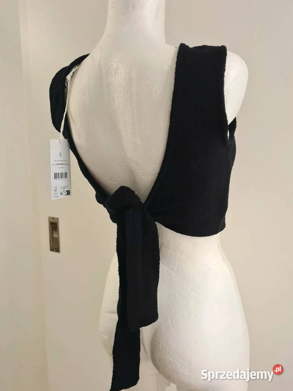 Czarna bluzka wiązana na plecach Nakd Warszawa sprzedam