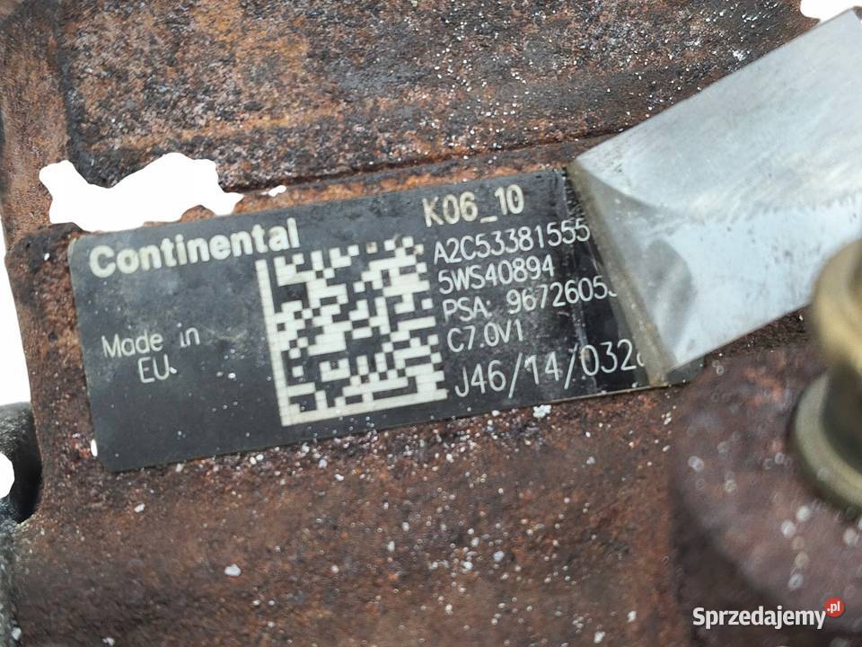 POMPA WTRYSKOWA Ford Focus Mk3 16 TDCi paliwa Turbosprężarki