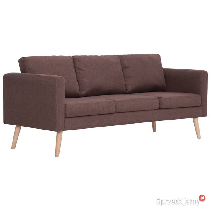 3osobowa sofa tapicerowana tkaniną brązowa mazowieckie Warszawa