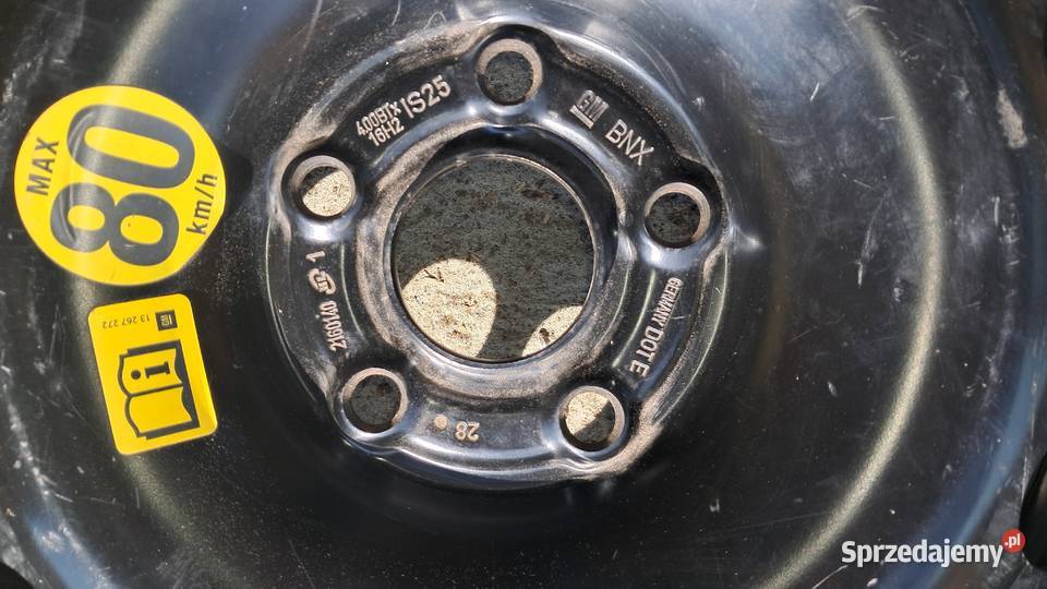 Koło dojazdowe R16 Opel 5x105 Samochodowe Jasło