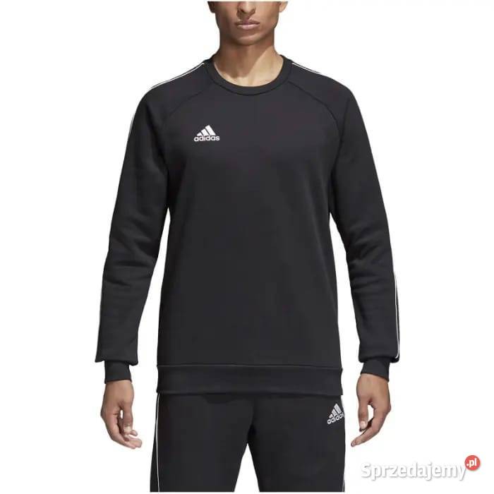 Czarne męskie bluzy z kapturem Adidas mazowieckie Warszawa