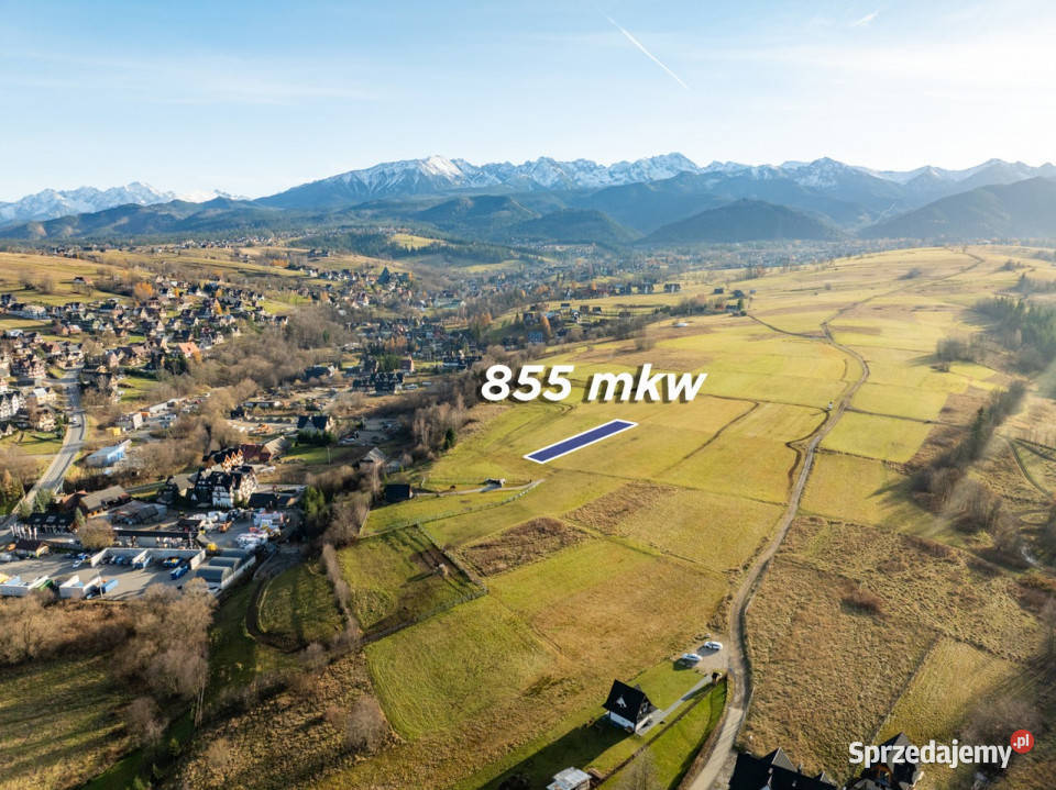 Działka z widokiem na Tatry Zakopane Wojdyły rolna