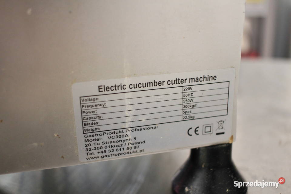 Szatkownica elektryczna do warzyw VC300A 5 tarcz Pszczyna sprzedam