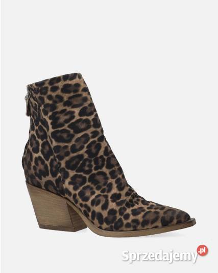 Kowbojki damskie z motywem w panterkę Moda i Styl Świdnica sprzedam