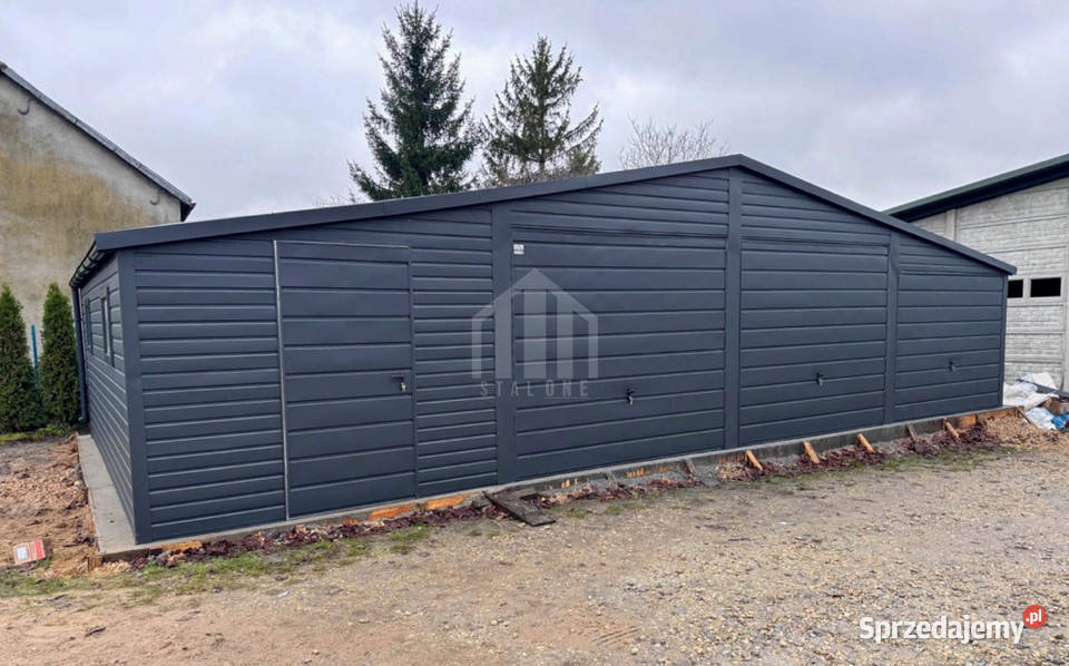 Garaż blaszany 12x6m 3x brama uchylna 2x drzwi Olsztyn