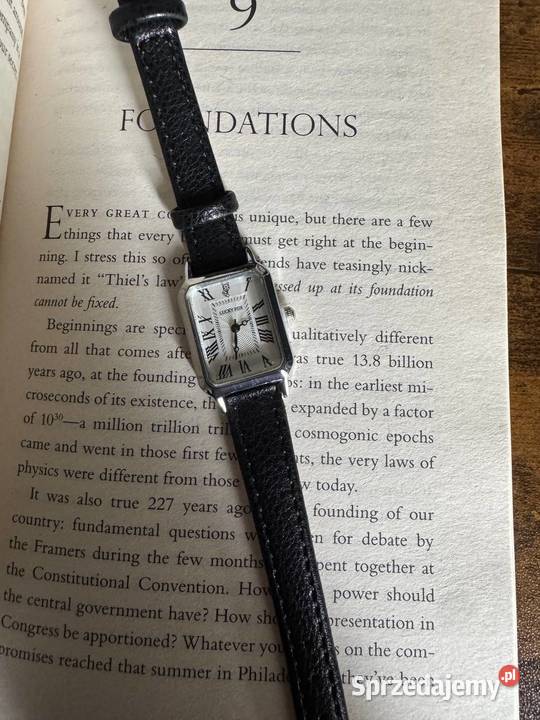 Retro Rectangular Black Watch Zegarek Old Money Pozostałe kujawsko-pomorskie