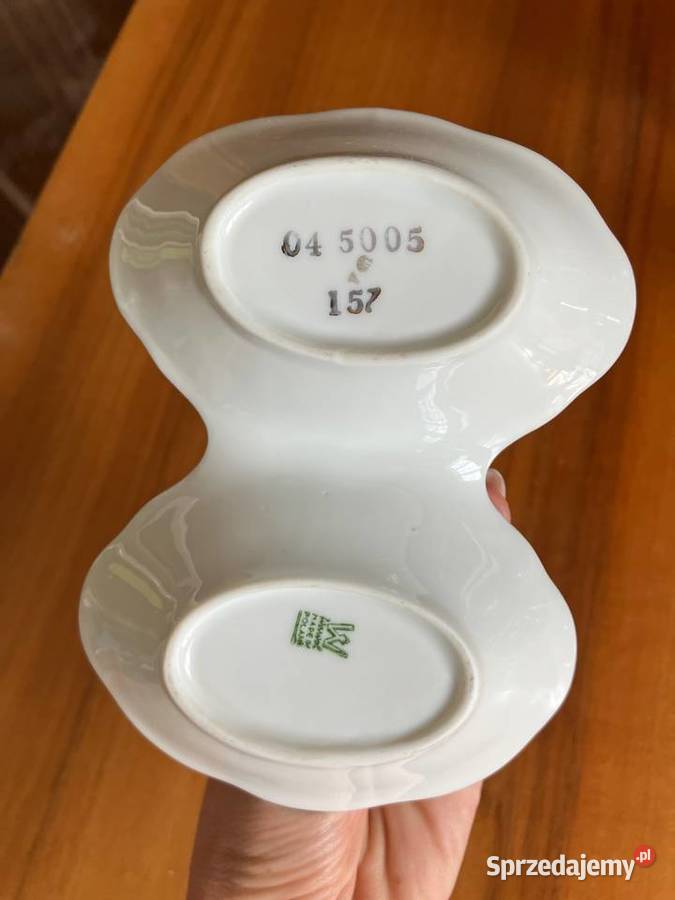 Przyprawnik porcelana Wawer PRL róże vintage