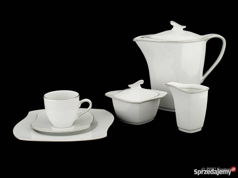 Serwis do kawy Pluton 12osobowy porcelana Wałbrzych