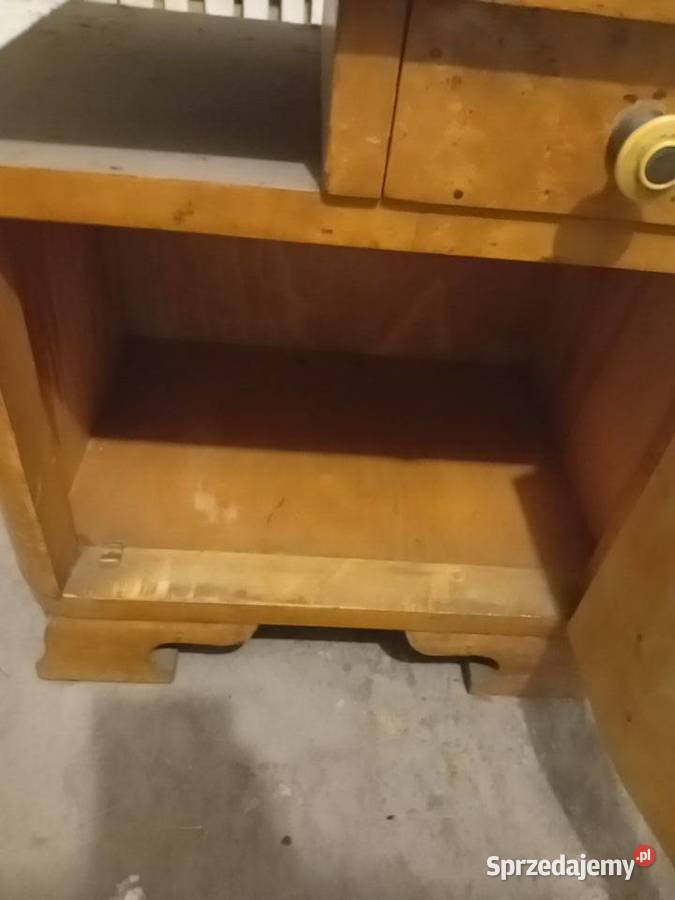 Stara szafka nocna PRL lata 50 stan Antyki