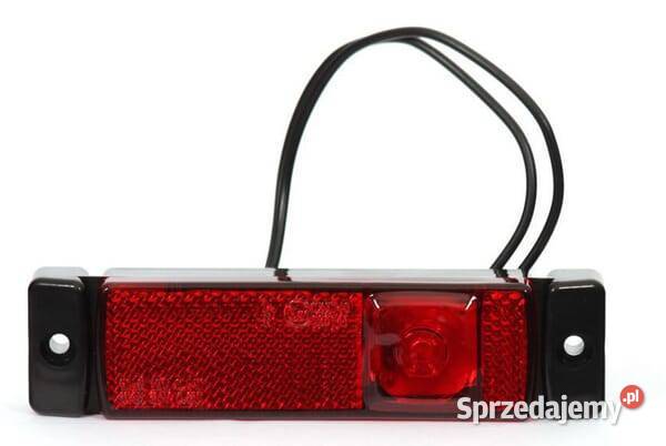 Lampa obrysowa LED prostokątna 1224V z przewodem Kamionna