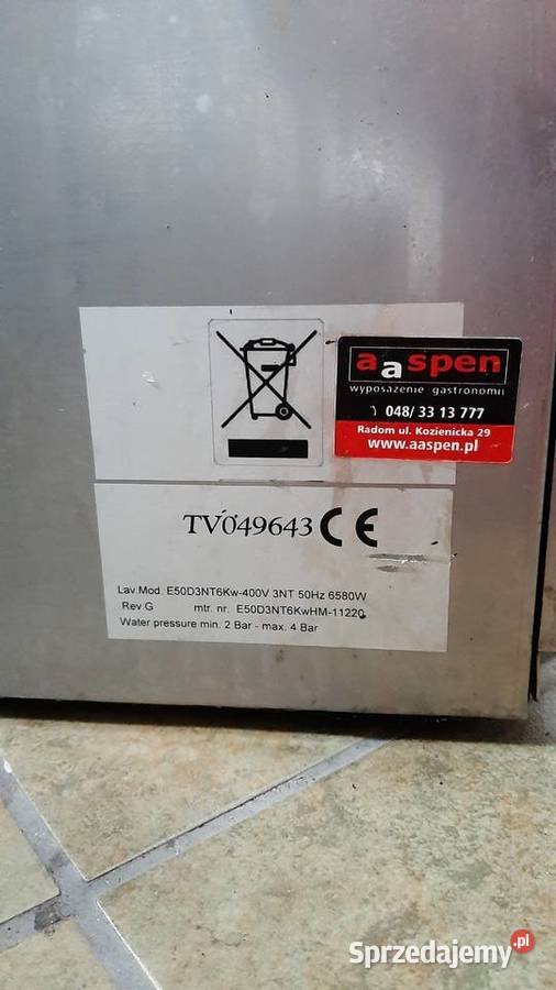 Zmywarko wyparzarka E50d3nt mazowieckie Radom sprzedam
