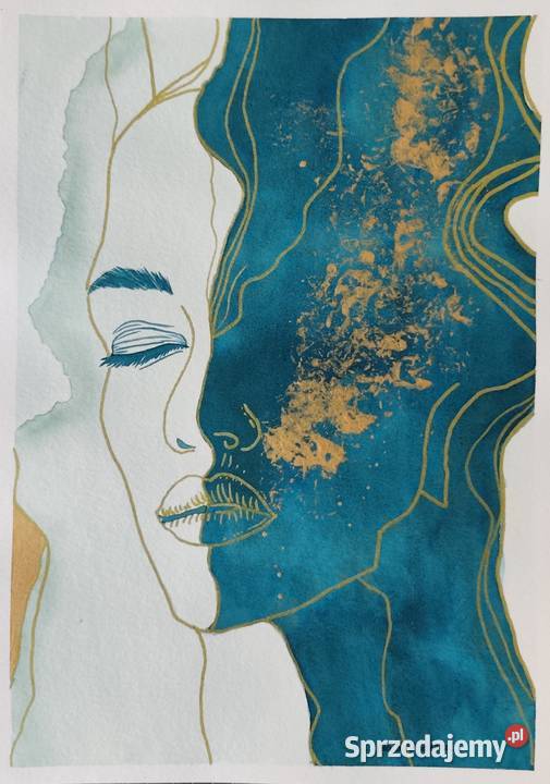 Akwarela Akwarelka Obraz pt Złoty oddech Świnoujście sprzedam