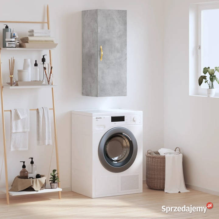 Szafka wisząca szarość betonu 345x34x90 WM828840 Warszawa