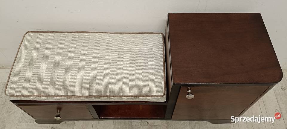 stara szafka na buty drewniana siedzisko pufa do łódzkie Radomsko