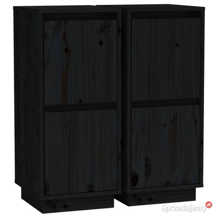 Szafki boczne 2 czarne 315x34x75 drewno sosnowe sprzedam