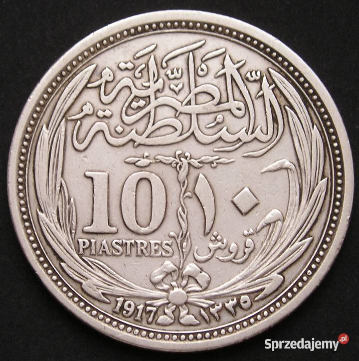 EGIPT 10 PIASTRÓW 1917 SREBRO Łódź