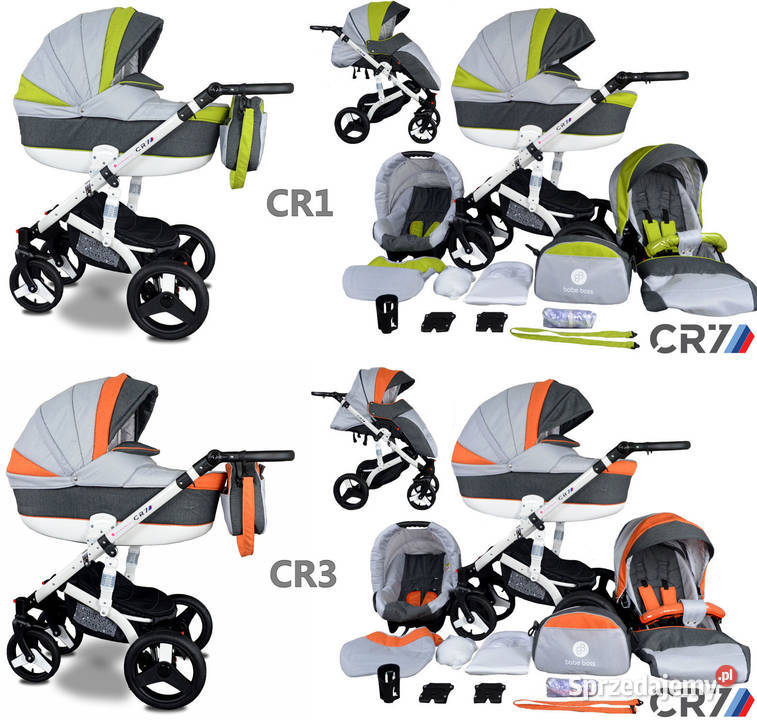 Wózek Dziecięcy wózki CR7 babe Boss 3w1 różowy Poznań sprzedam