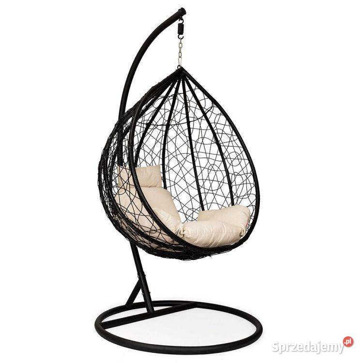 Wiszący kosz huśtawka ogrodowa kokon czarny podlaskie Bielsk Podlaski