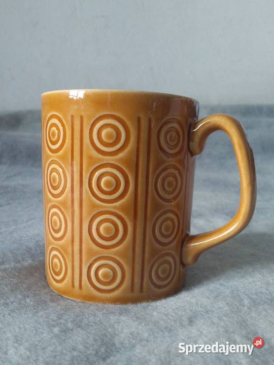 Kubek Pruszków miodowy koła z uchem porcelit sprzedam