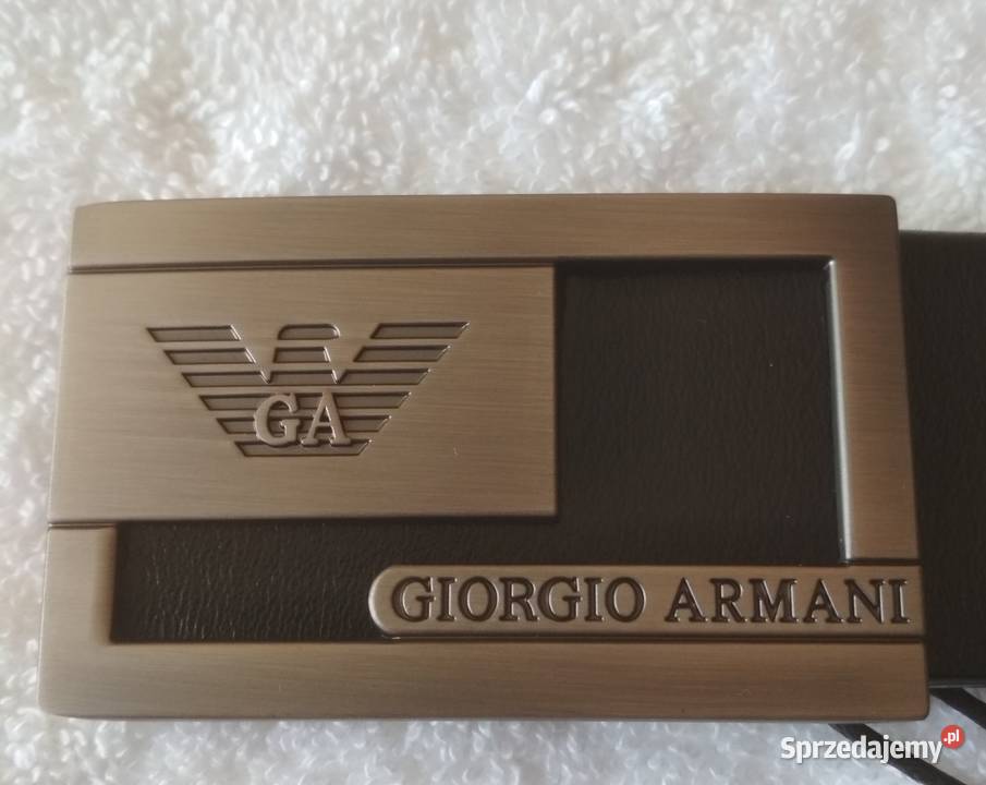 Męski pasek do spodni Giorgio Armani skóra Przemyśl