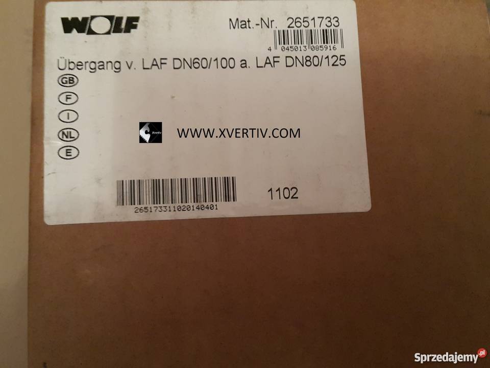 Wolf KOMIN Przejściówka DN60100 NA DN80125 piece Kraków