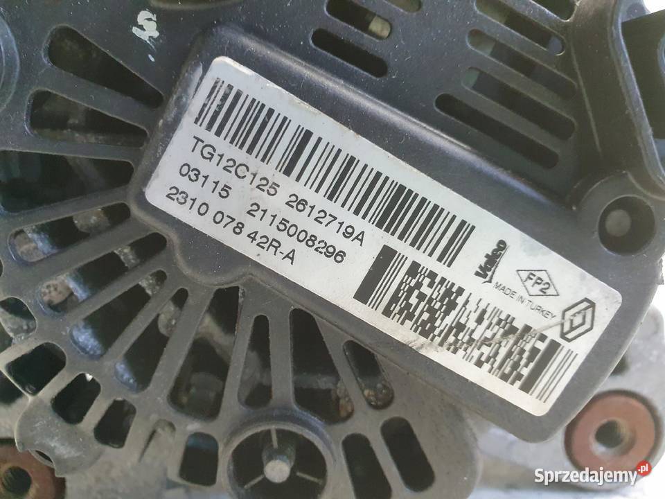 ALTERNATOR Renault Clio IV 09 TCe valeo Chełm