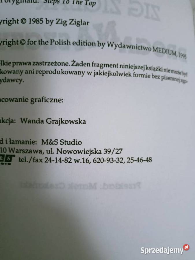 Zig Ziglar książki Droga na szczyt księgarnia miękka Warszawa