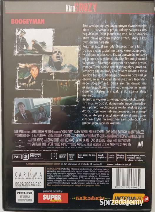 Boogeyman DVD Emily Deschanel Lucy Lawless sprzedam