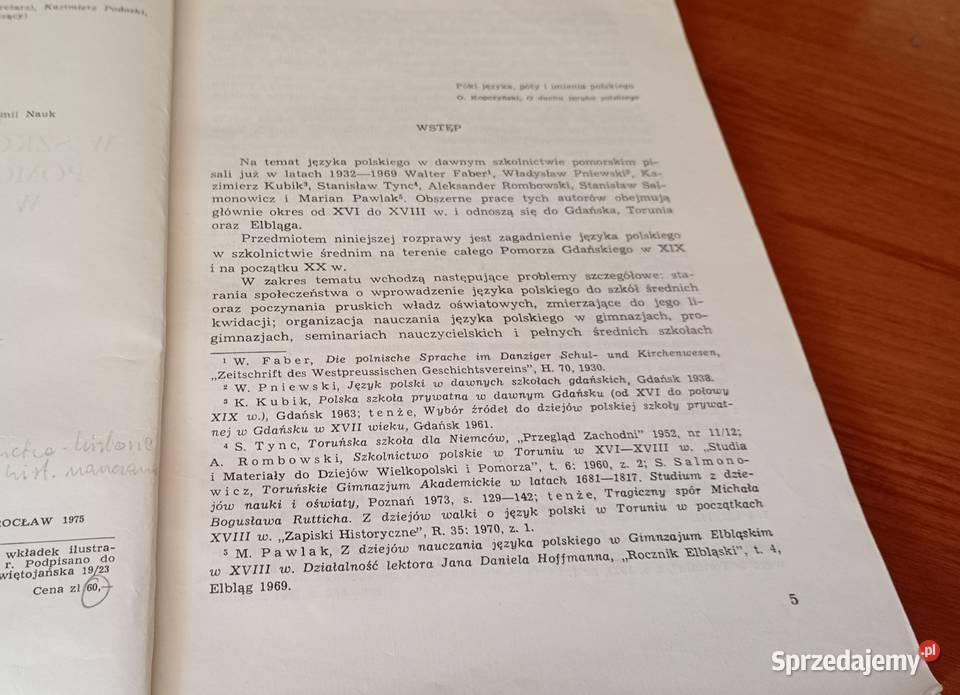 Język polski w szkolnictwie średnim Pomorza Gdańsk