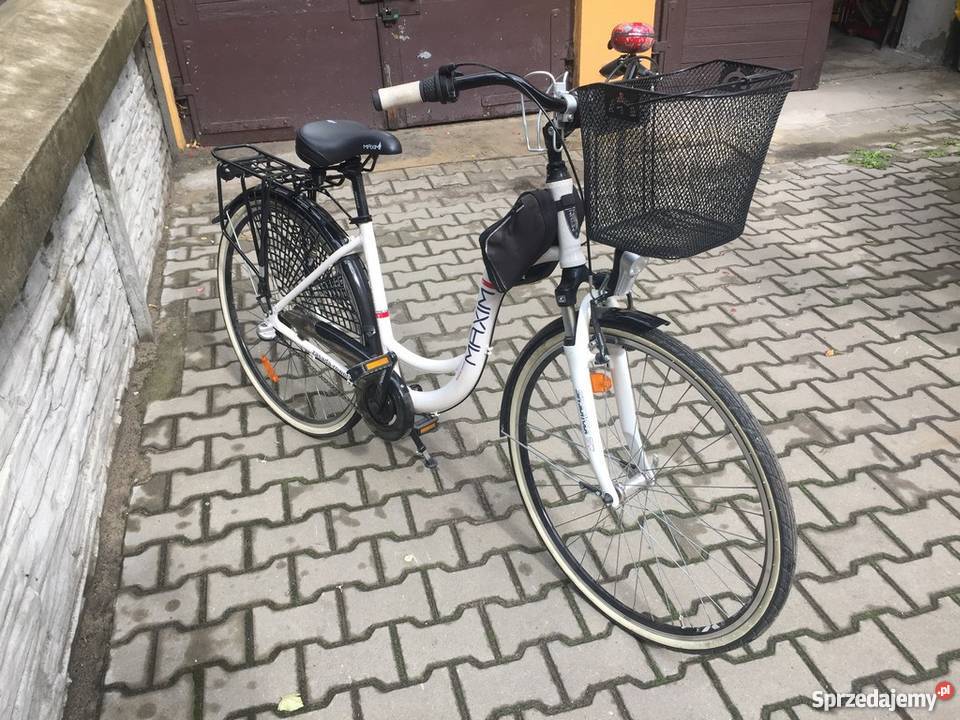 Rower miejski MAXIM 2818 MC 163 biały ideał